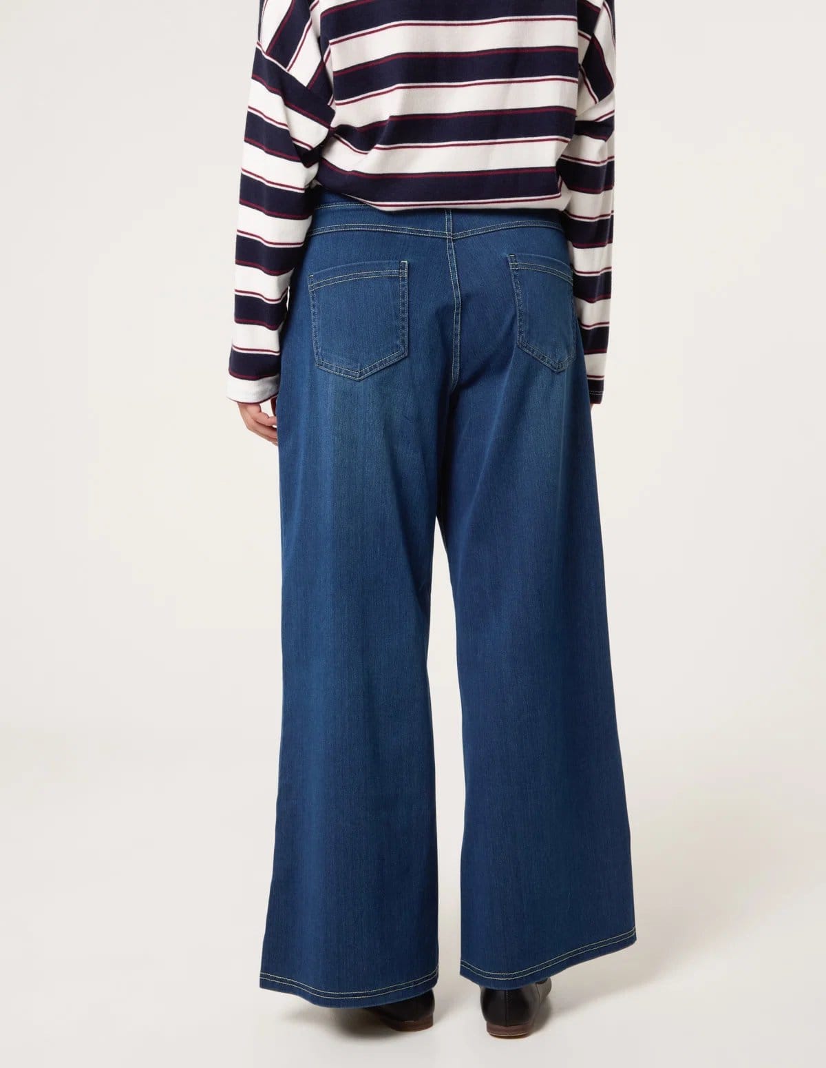 Blue Vanilla Multi Stretch Wide Leg Jeans - 4