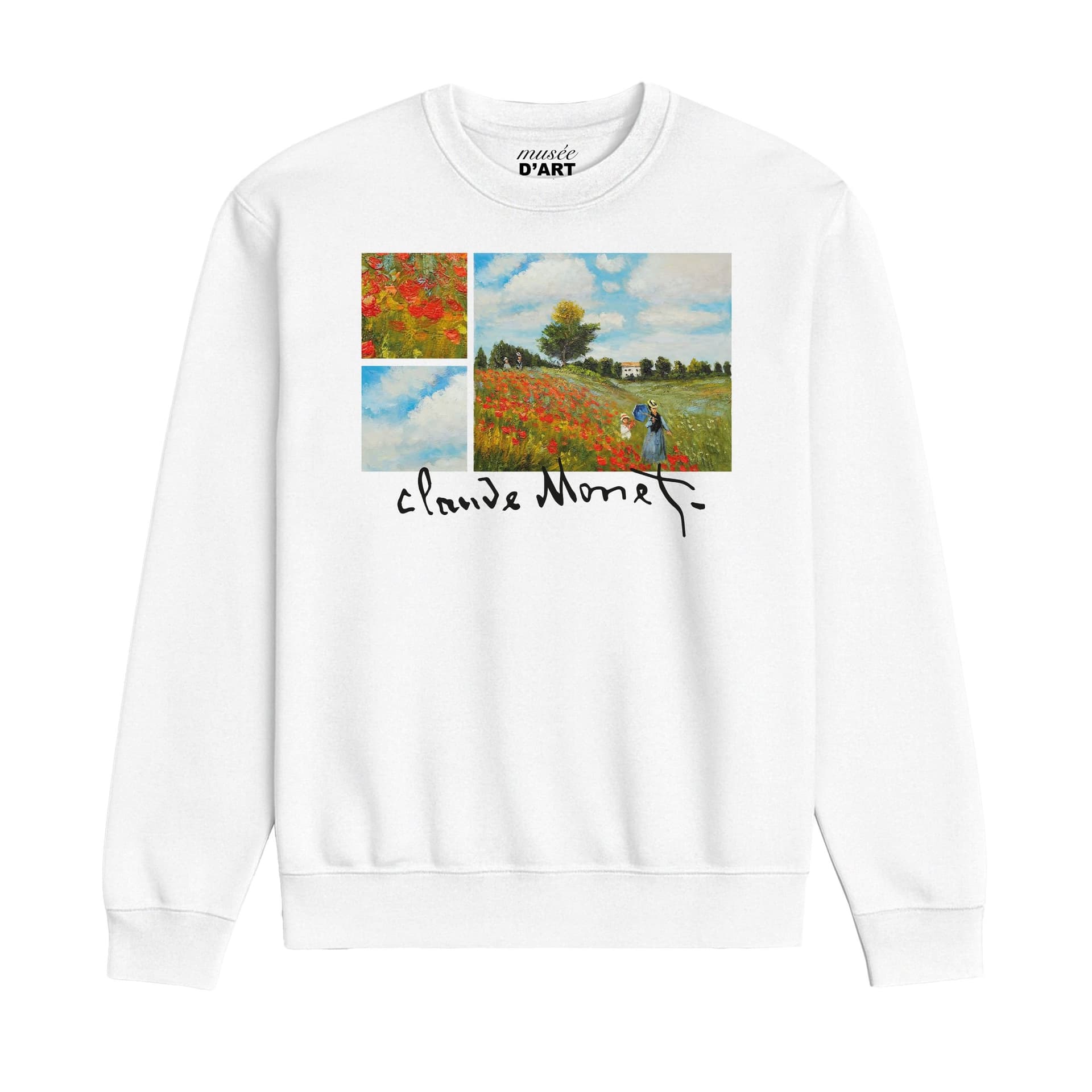 Musee DArt Musee D'Art Men's Monet - Poppy Fields 1873 Sweatshirt in White
