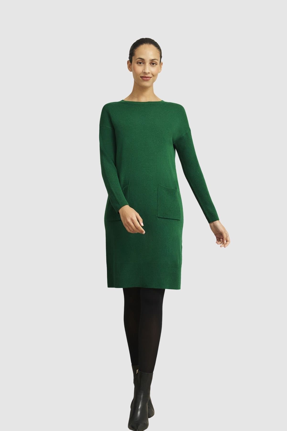 Hobbs London Hobbs London Women's Devora Knitted Dress in Bottle Green