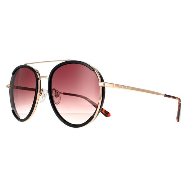 Ted Baker Ted Baker Women's Aviator Black Gold Brown Gradient TB1638 Gaia - 2