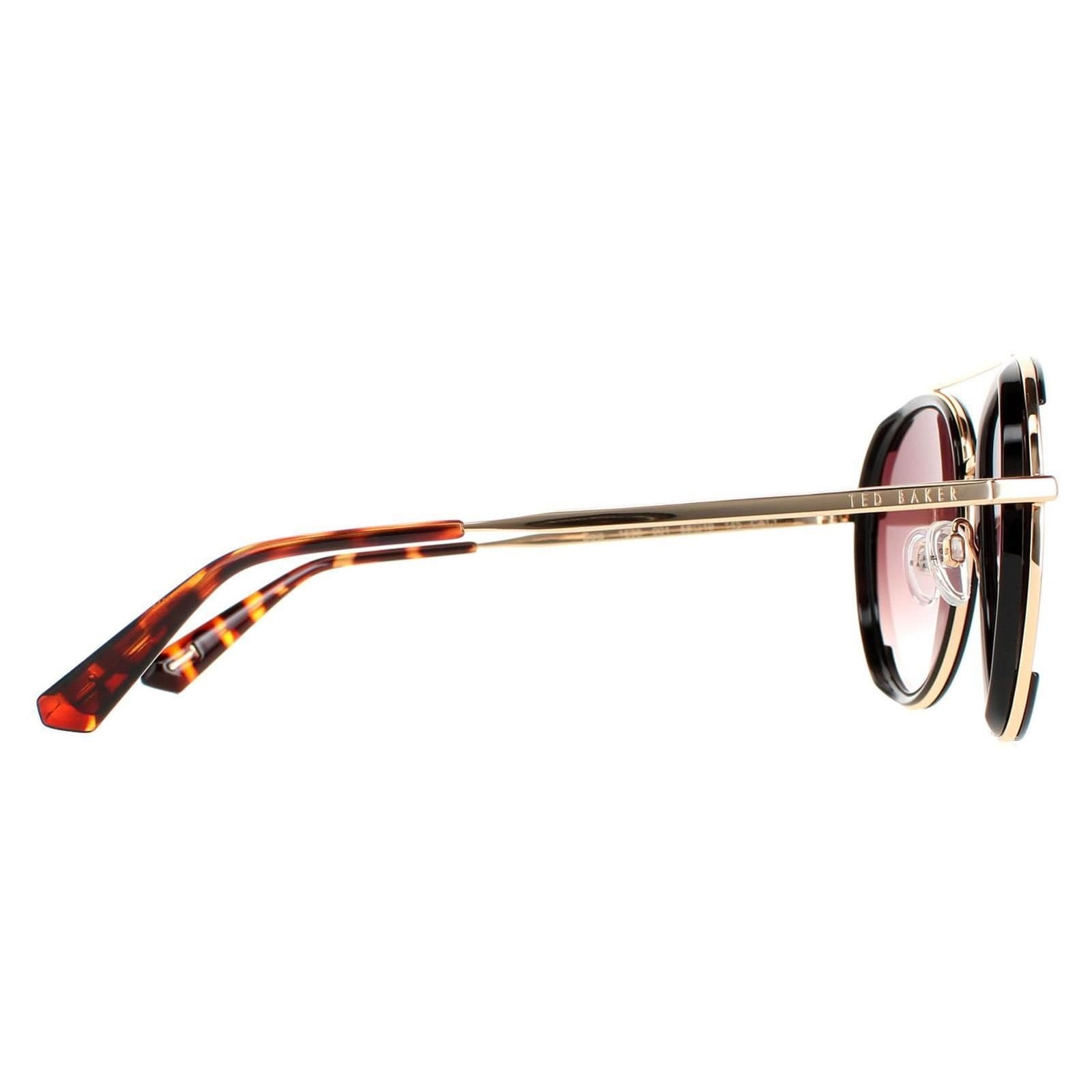 Ted Baker Ted Baker Women's Aviator Black Gold Brown Gradient TB1638 Gaia - 4