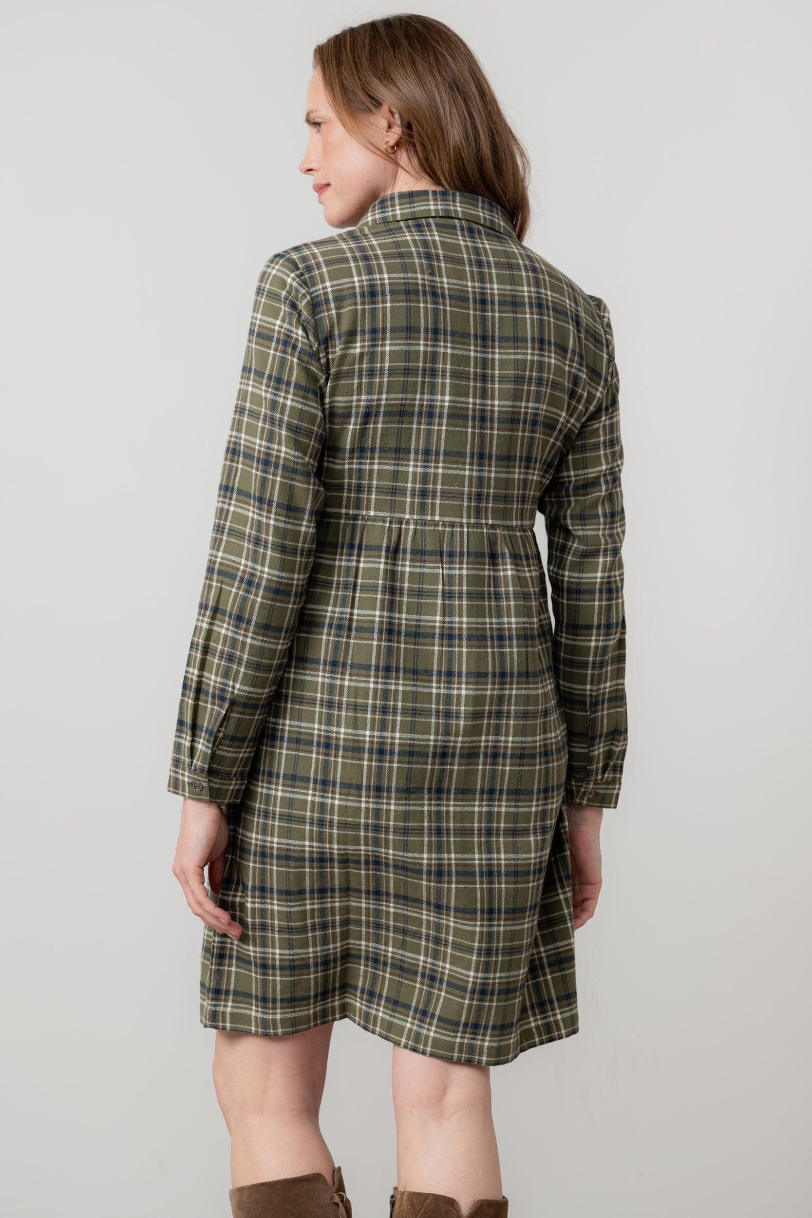Lily & Me Lily & Me Women's Emma Brushed Cotton Long Sleeve Shift Dress - 4