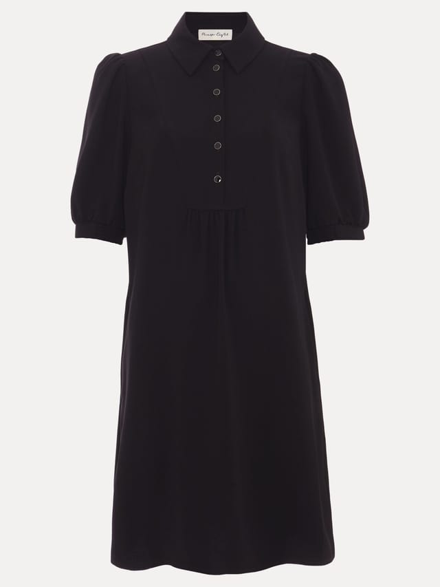 Phase Eight Phase Eight Women's Claudia Button Swing Mini Dress in Black - 2