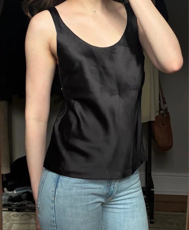 ASOS Satin silk style black top