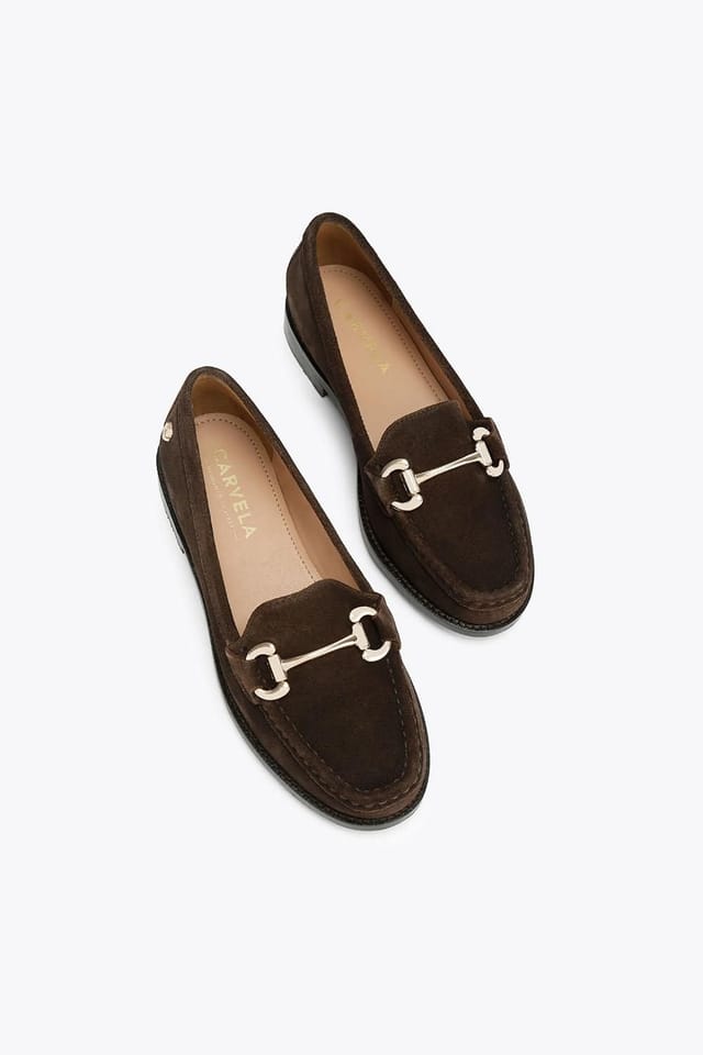 Carvela Carvela Women's 'Snap' Suede Flats in Dark Brown - 2