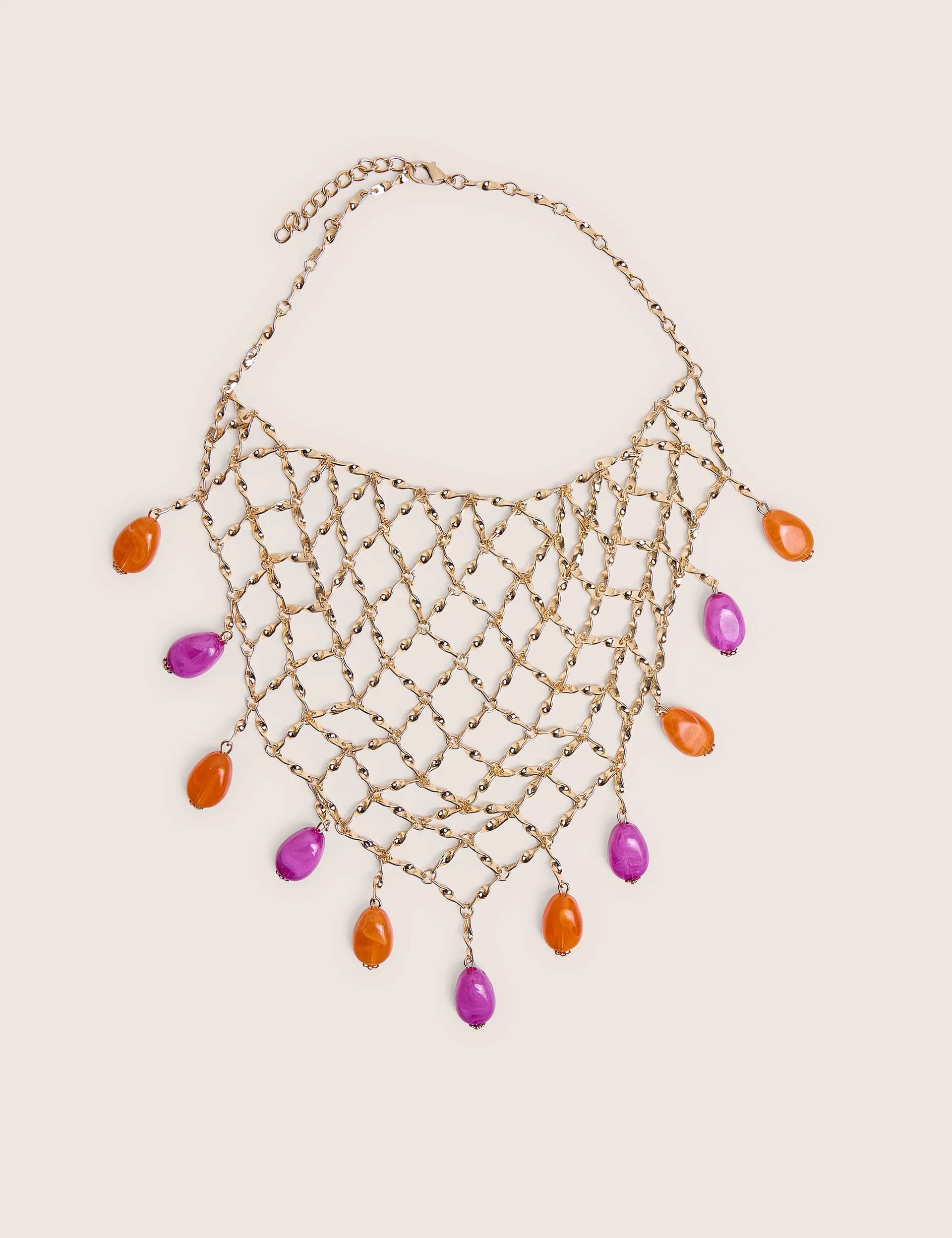 Public Desire Public Desire Gold Chainmail Necklace With Beads