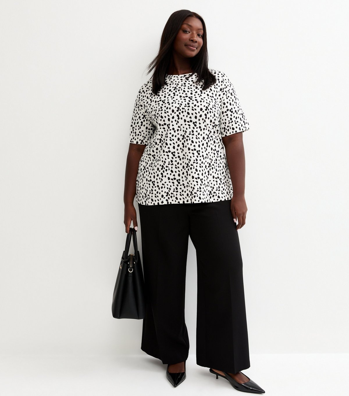 New Look Women's Plus Size Cream Leopard Print T-Shirt Curves New Look - 3