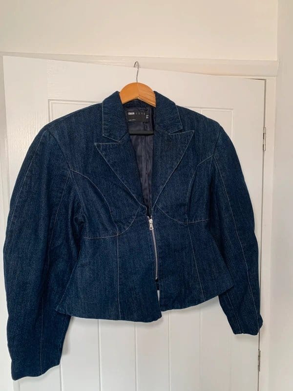 ASOS Luxe Navy Denim Corset Jacket