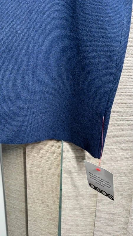 ASOS Design Bnwt ASOS Design blue knit co-ord set zip jacket & wide leg trousers Size M