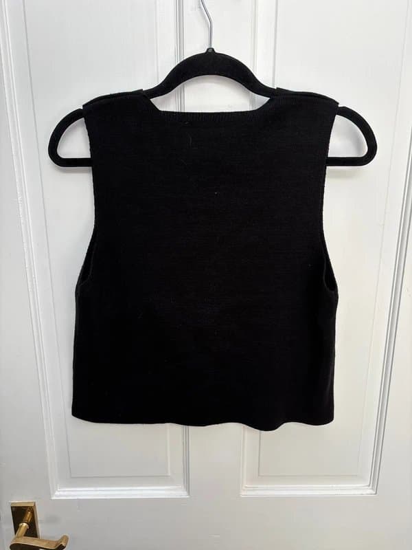 ASOS Black knitted asos waistcoat size small