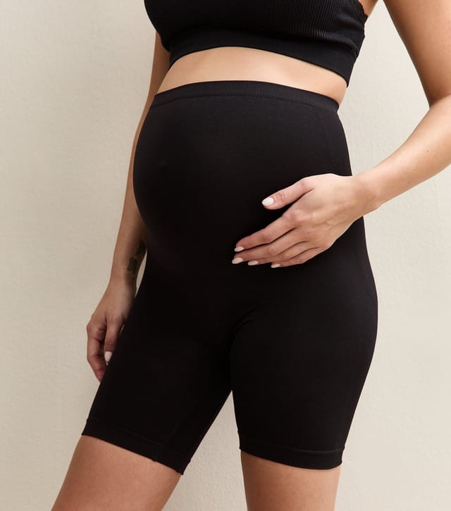 New Look Women's Maternity Black Over Bump Lingerie Shorts New Look - 2