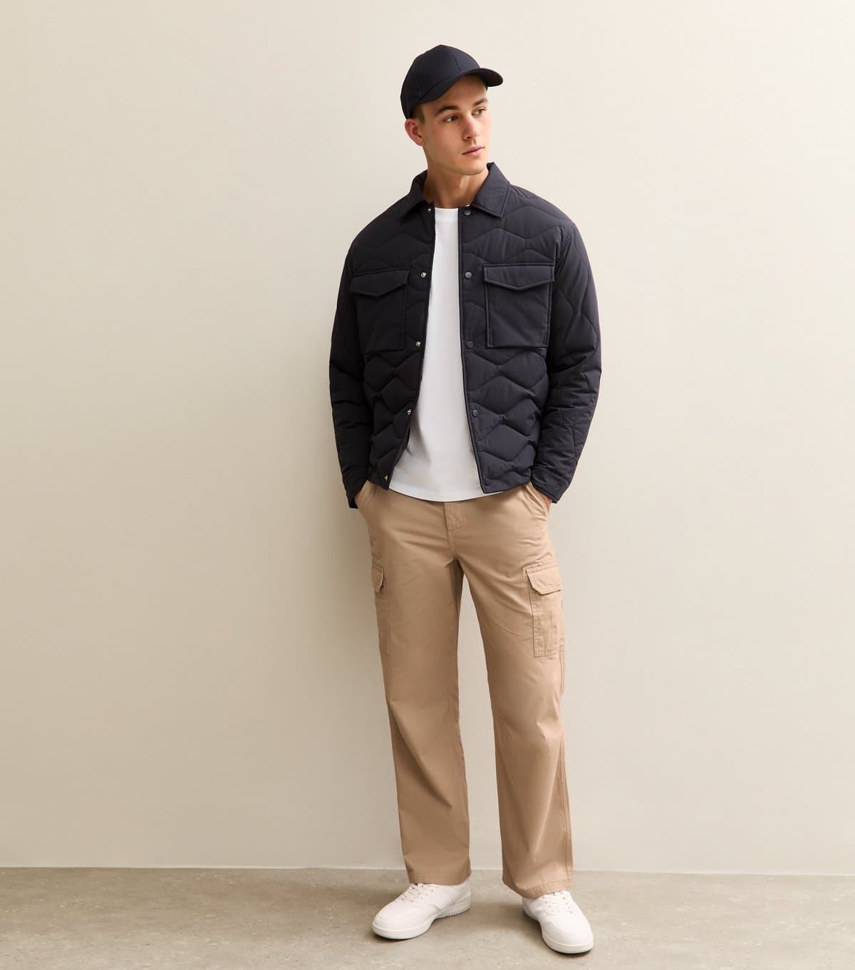 New Look Men's Tan Relaxed Cargo Trousers New Look