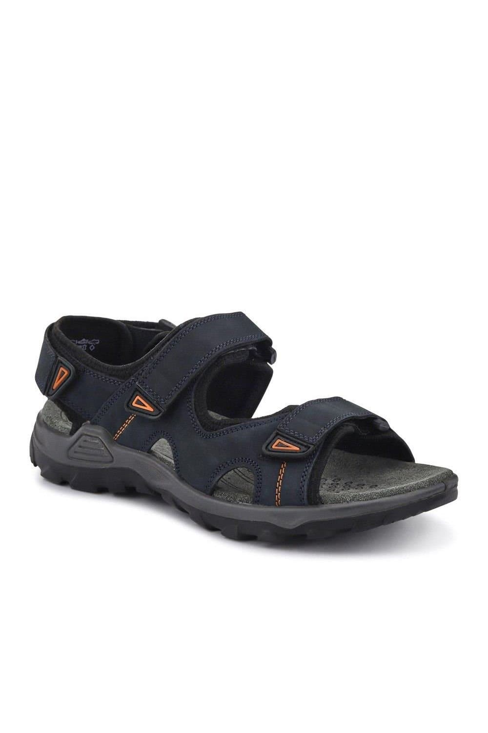 Pavers Pavers Men's Casual Dual Touch-Fasten Sandals in Navy
