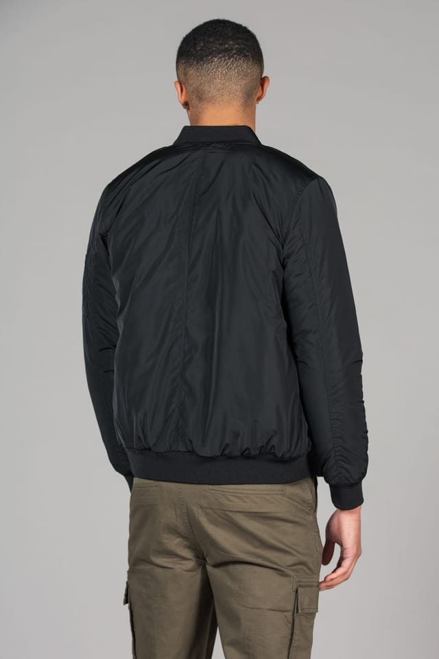 Tokyo Laundry Tokyo Laundry Men's Bomber Jacket with Zip Fastening in Black - 2