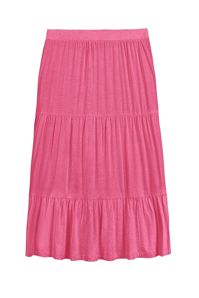 Kettlewell Kettlewell Women's Effie Tiered Skirt in Bright Pink - 2