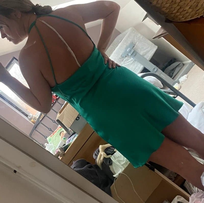Quiz Green Silk Diamanté back dress BNWT size 10