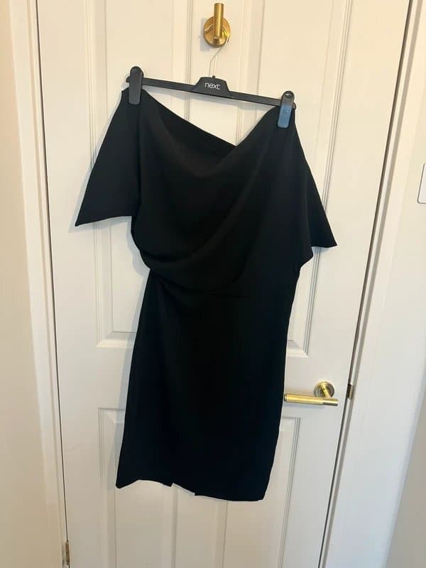 Never Fully Dressed Never fully dressed black slanted shoulder dress
