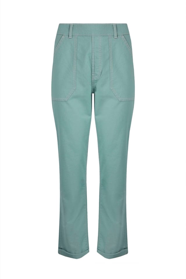 Weird Fish Weird Fish Women's Malorri Chino Trousers in Duck Egg Blue - 2