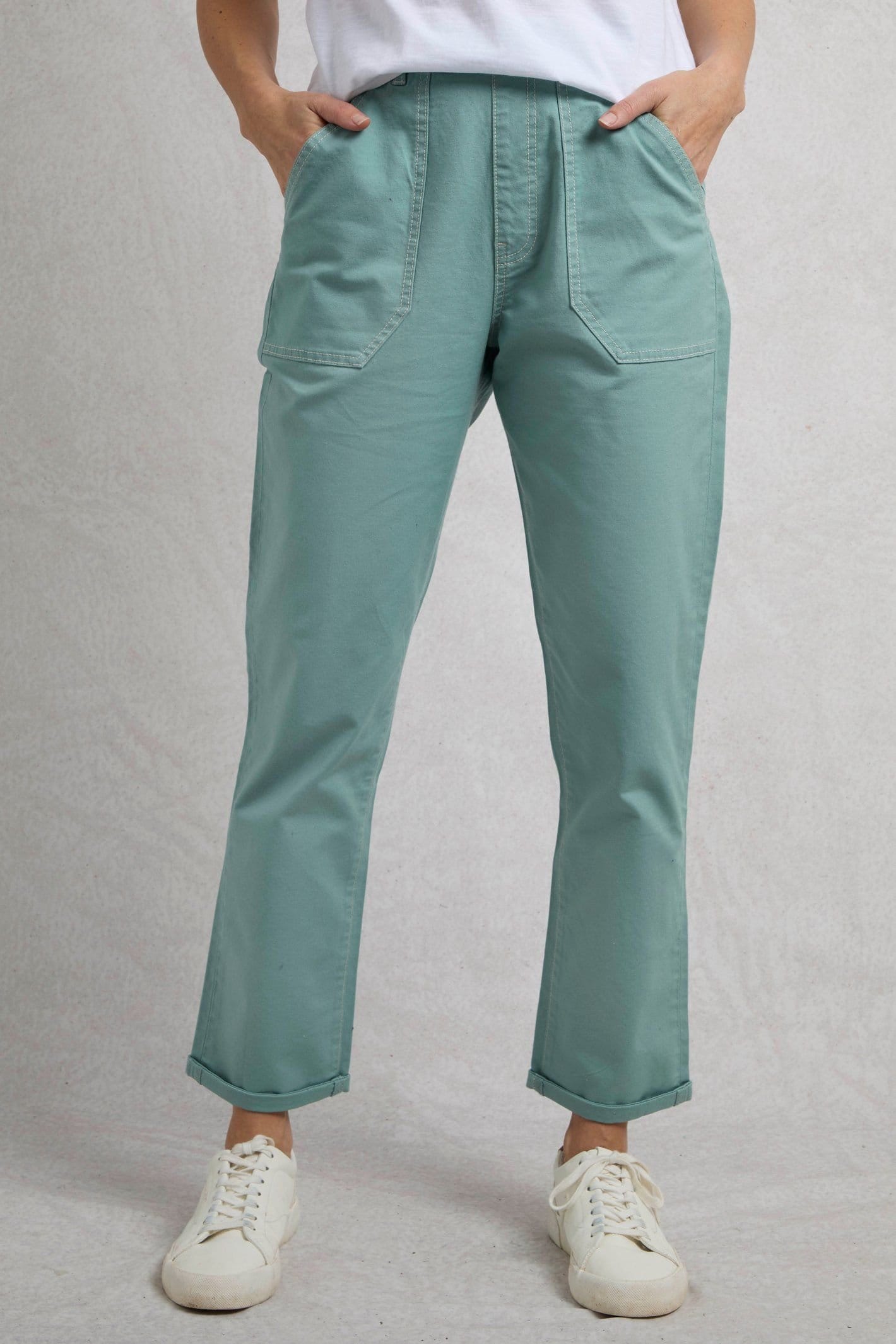Weird Fish Weird Fish Women's Malorri Chino Trousers in Duck Egg Blue - 4