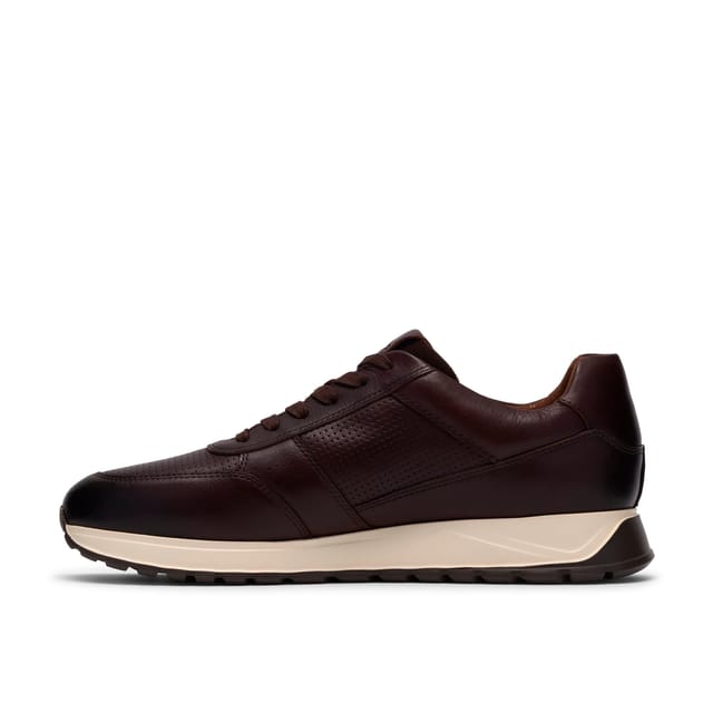 Clarks Clarks Men's Radwell Tie Brown Leather Trainers, Lace Up - 2