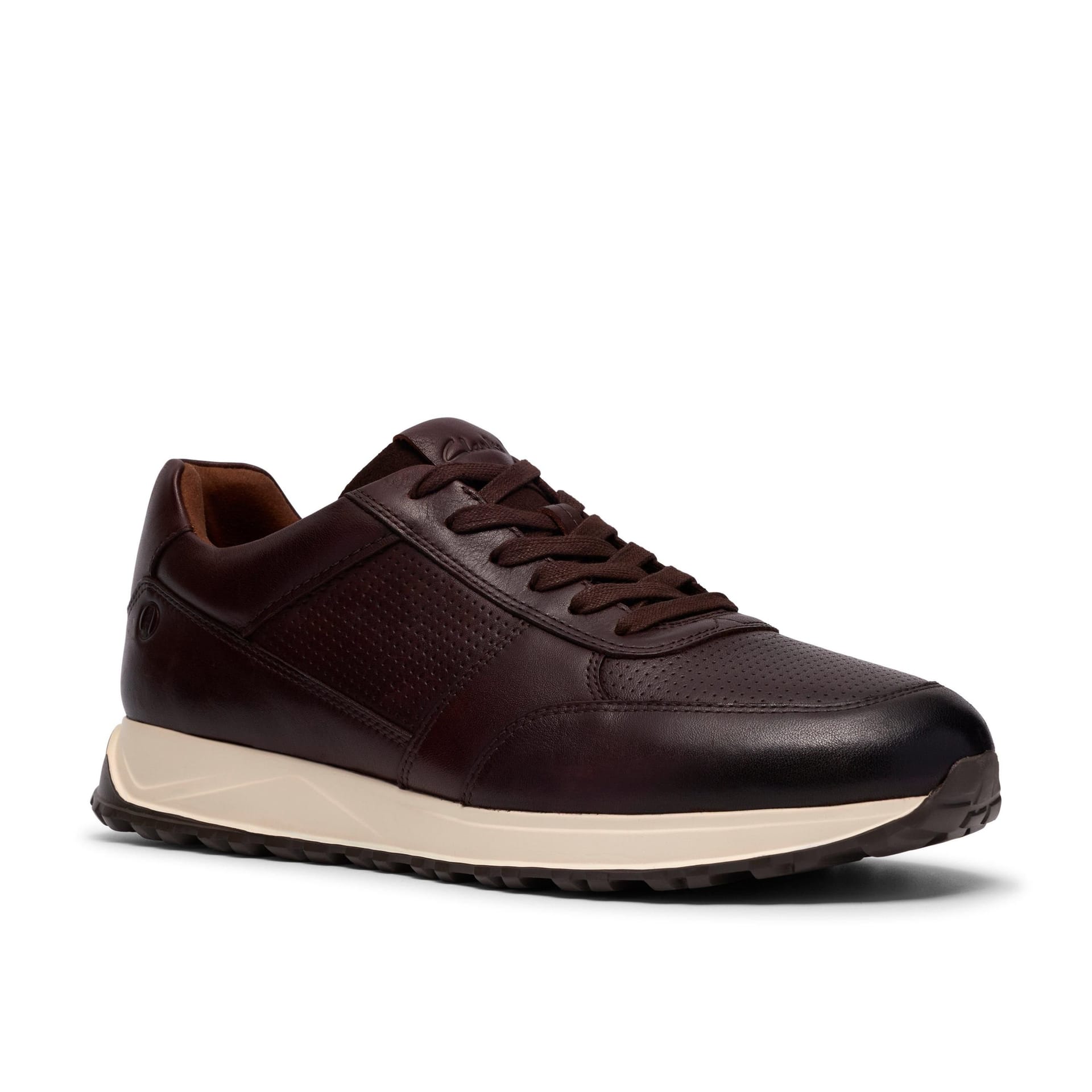 Clarks Clarks Men's Radwell Tie Brown Leather Trainers, Lace Up - 4