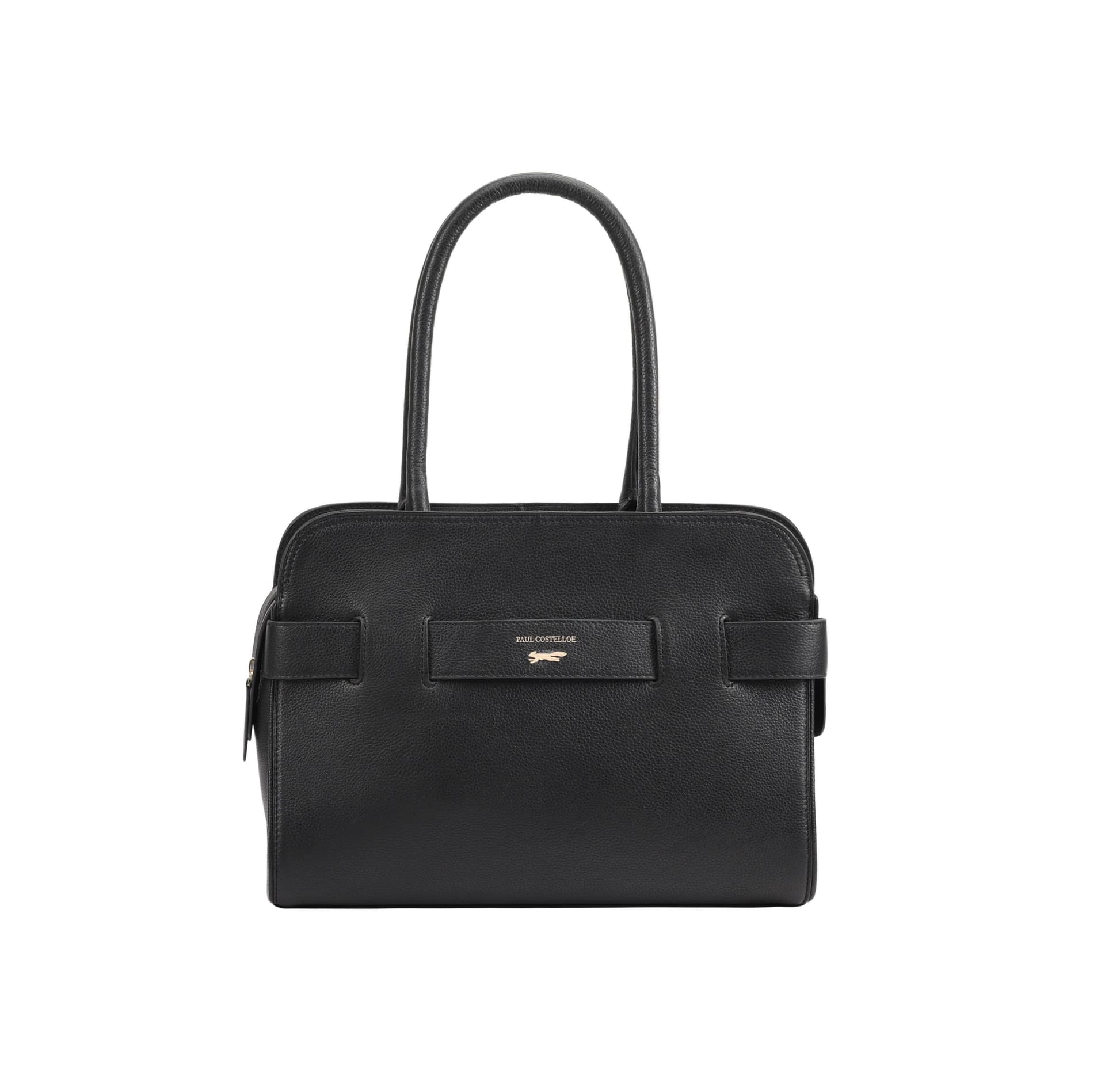 Paul Costelloe Paul Costelloe Women's Colima Leather Shoulder Bag in Jet Black