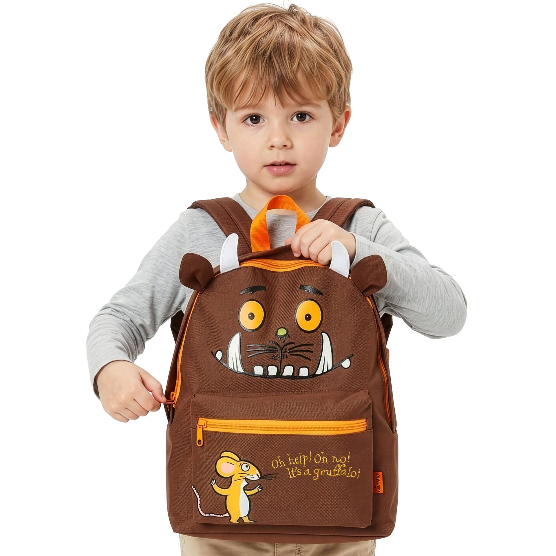 Gruffalo Gruffalo Men's Backpack With 3D Ears in Brown - 4