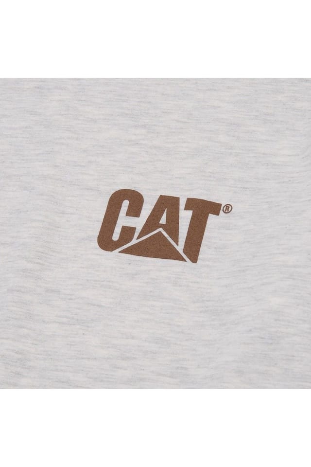 Caterpillar Caterpillar Men's Trademark Banner Long Sleeve T-Shirt in Cream - 3