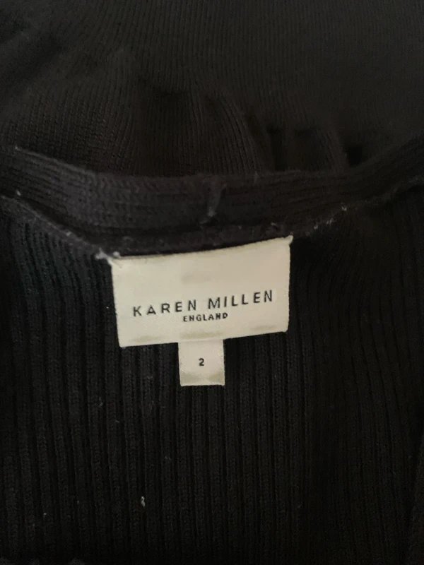 Karen Millen Karen millen black fine knit dress size 10/12 - 1