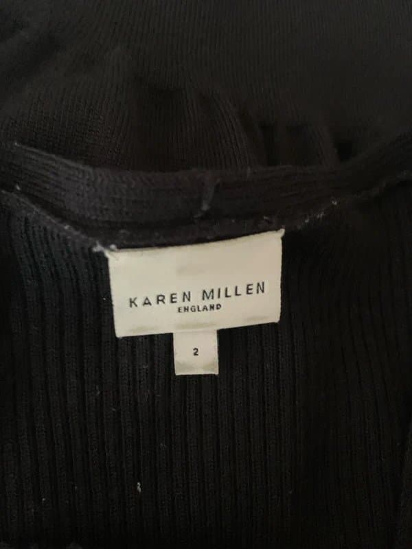 Karen Millen Karen millen black fine knit dress size 10/12