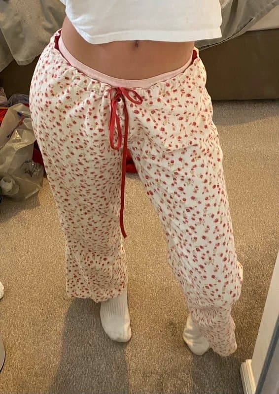 Vintage Vintage Y2K handmade rose print pyjama lounge bottoms