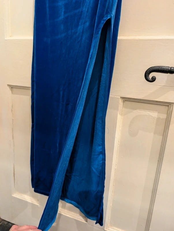 Bershka Bershka Cobalt Blue Velvet Maxi Dress M New with tags - 1