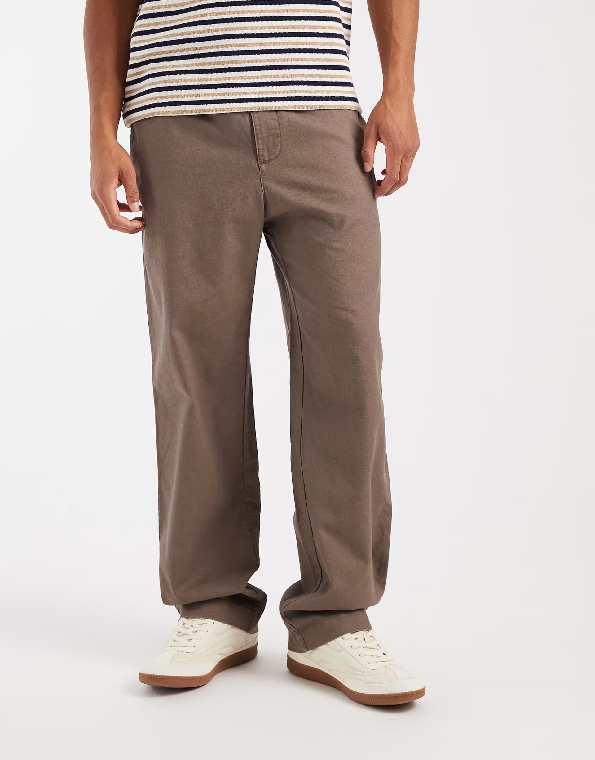 ASOS GAP pull on linen mix trousers in stone