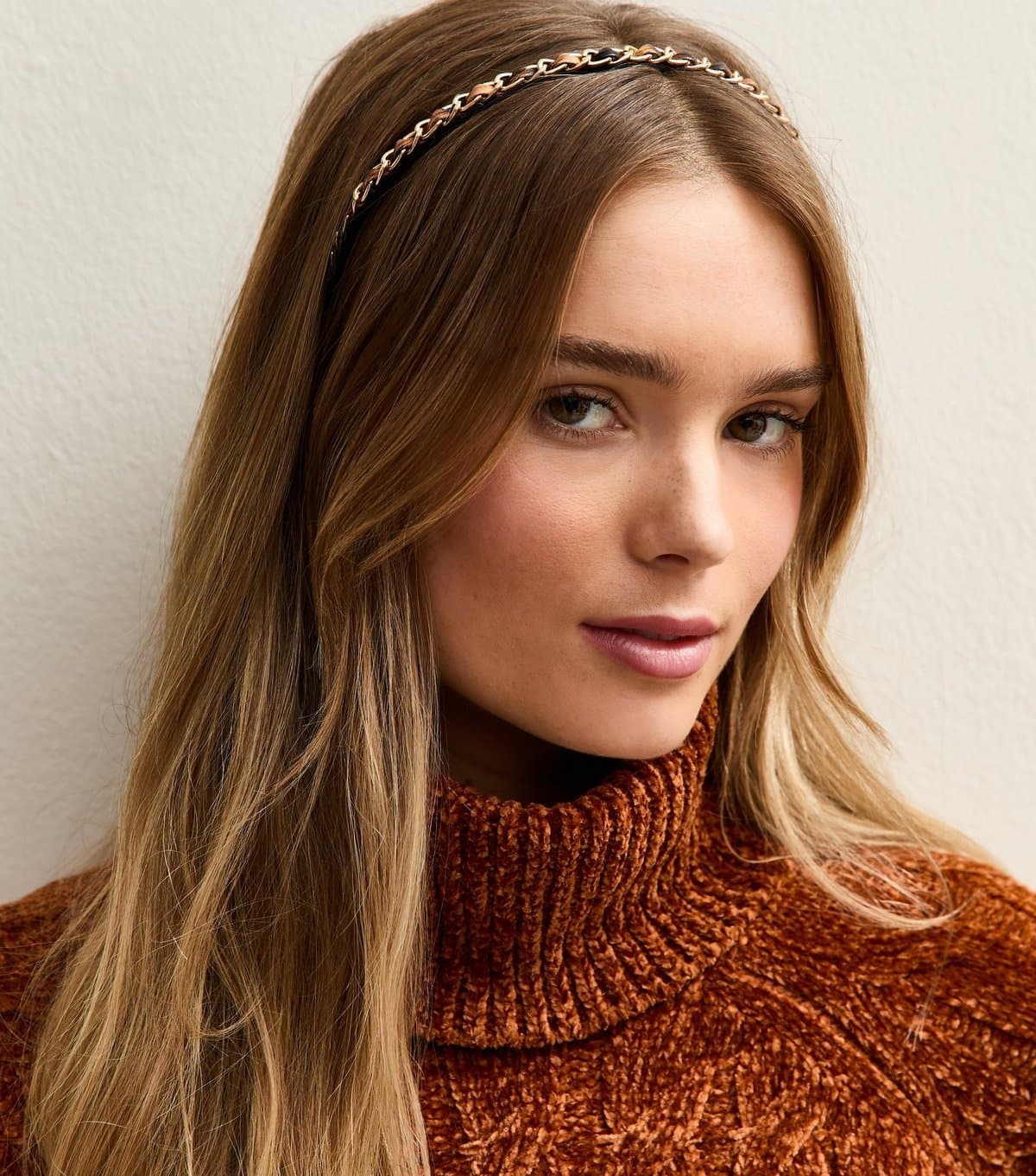 New Look Gold Skinny Metal Weave Aliceband New Look