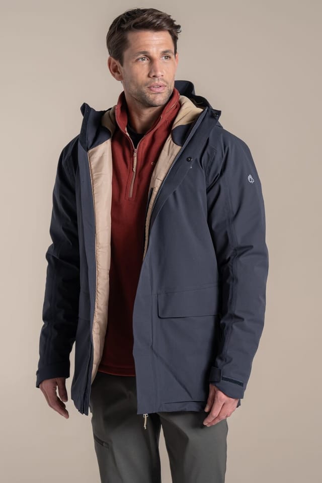 Craghoppers Craghoppers Men's Lorton Thermic Hooded Waterproof Breathable Padded Jacket in Dark Grey - 3