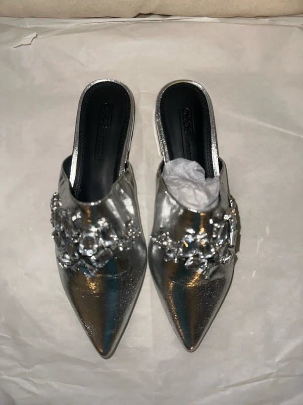 ASOS Design ASOS Design Silver Embellished Shoes