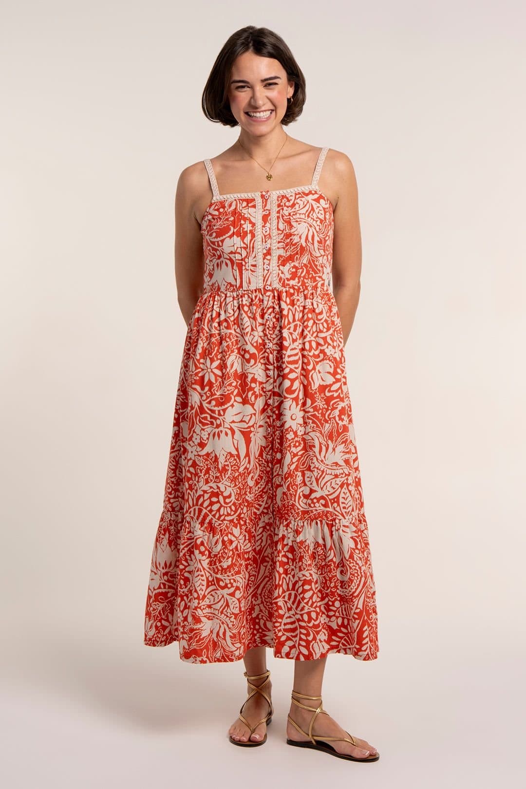 Brakeburn Brakeburn Women's CATARINA DRESS in Coral