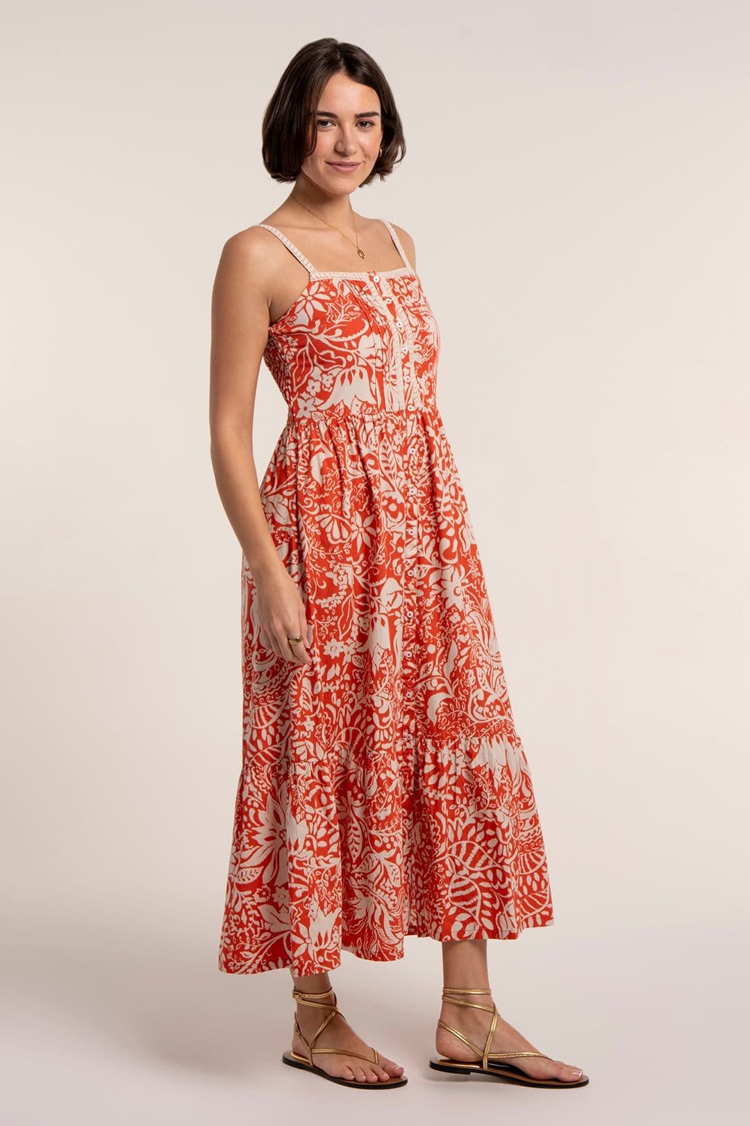 Brakeburn Brakeburn Women's CATARINA DRESS in Coral - 4