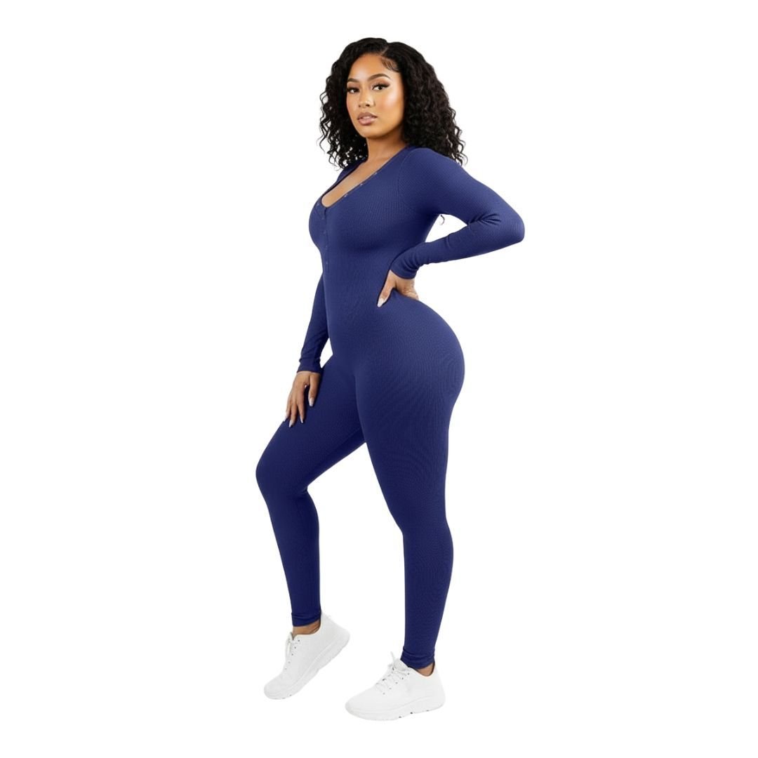 GWB Shapewear GWB Shapewear Women's GWB Cozee Snatching Jumpsuit Blue - 2