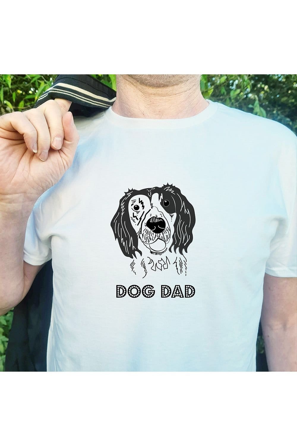 Afewhometruths Afewhometruths Men's Springer Spaniel Dog Dad T-Shirt in White - 1