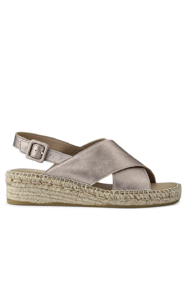 Jones Bootmaker Jones Bootmaker Women's Jessa Leather Sandals in Light Beige - 2