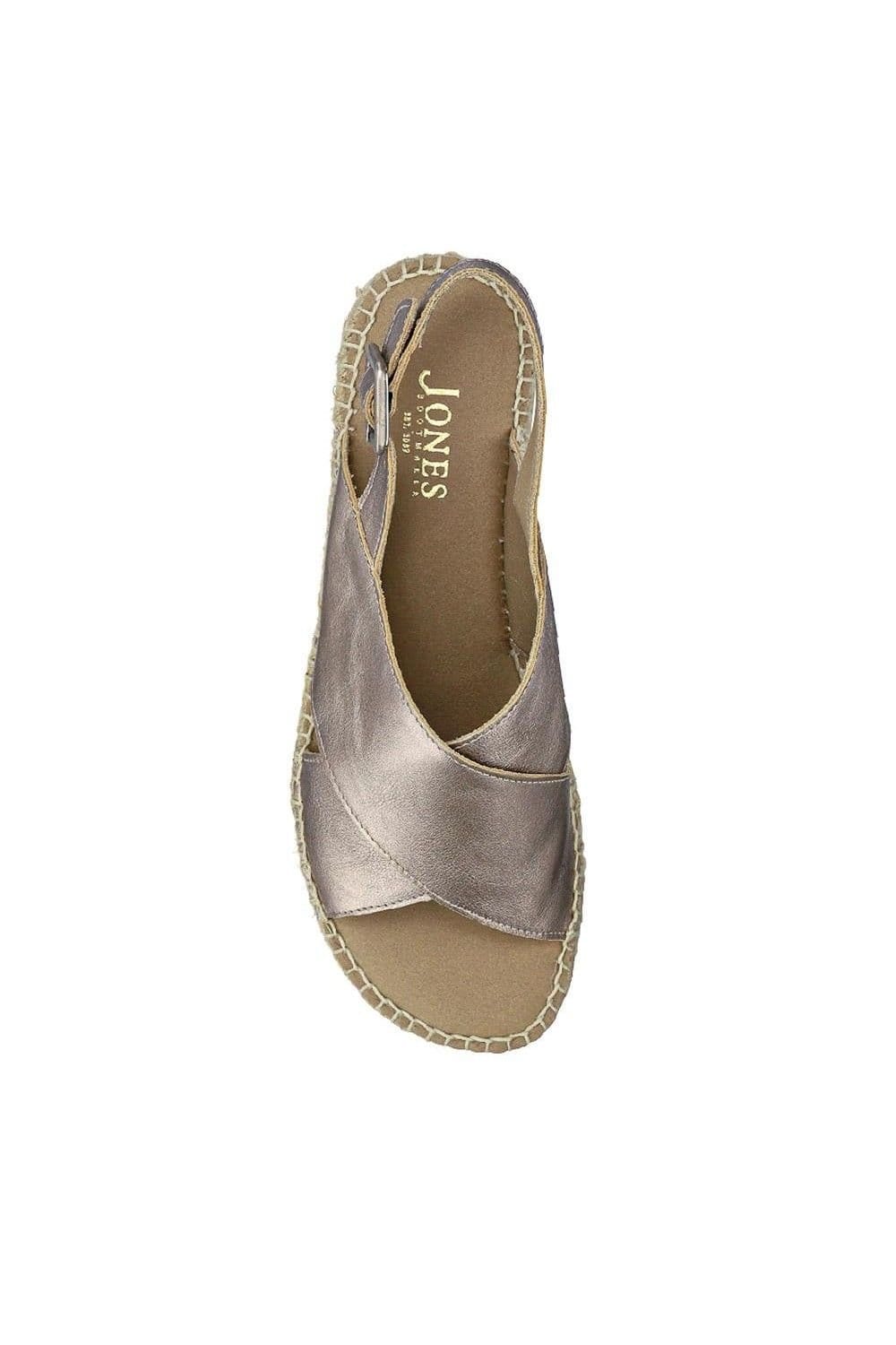 Jones Bootmaker Jones Bootmaker Women's Jessa Leather Sandals in Light Beige - 4