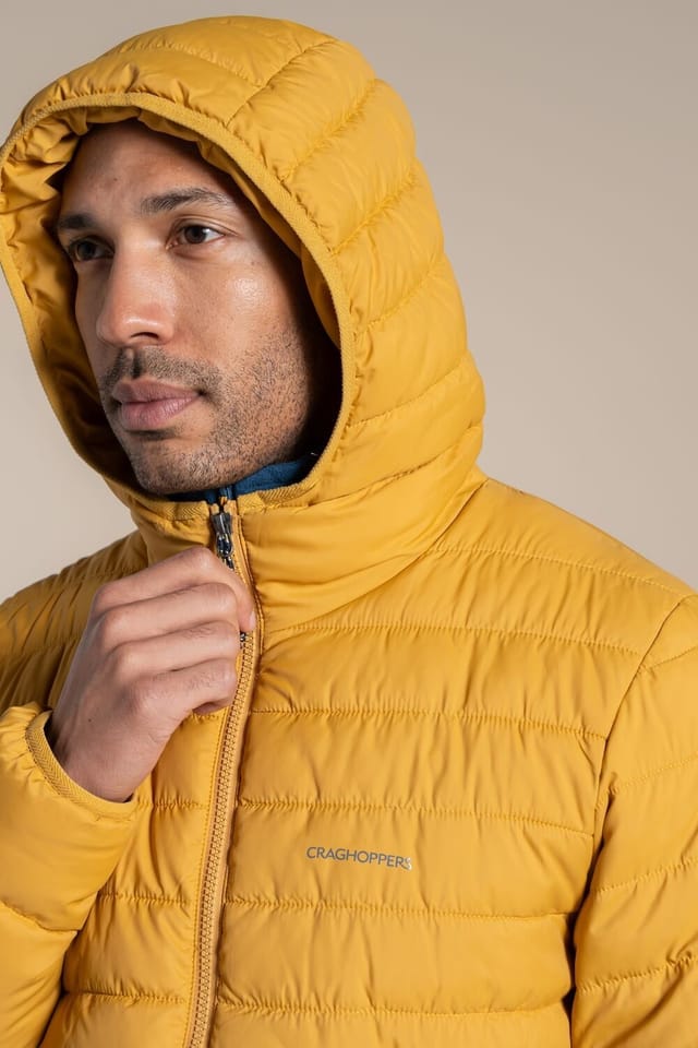 Craghoppers Craghoppers Men's Compresslite IX Hooded Water Repellent Jacket in Bright Yellow - 3