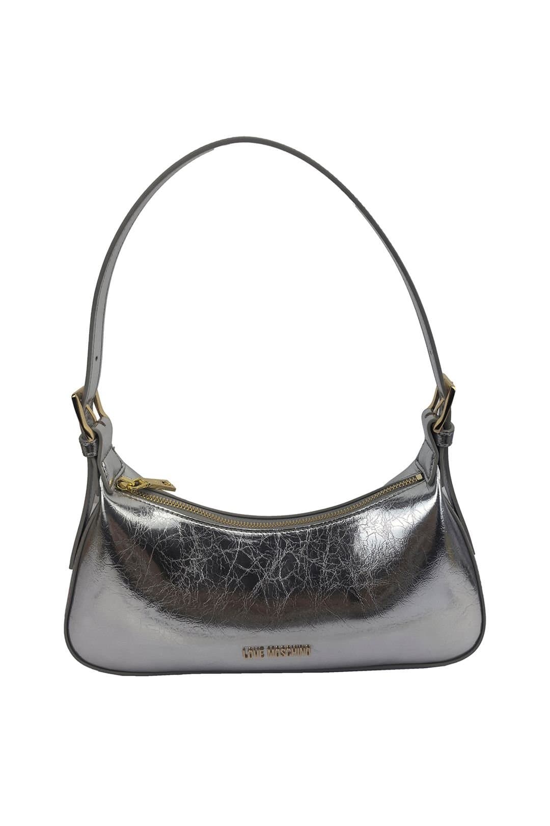Love Moschino Love Moschino Women's Metallic Hobo Shoulder Bag Silver