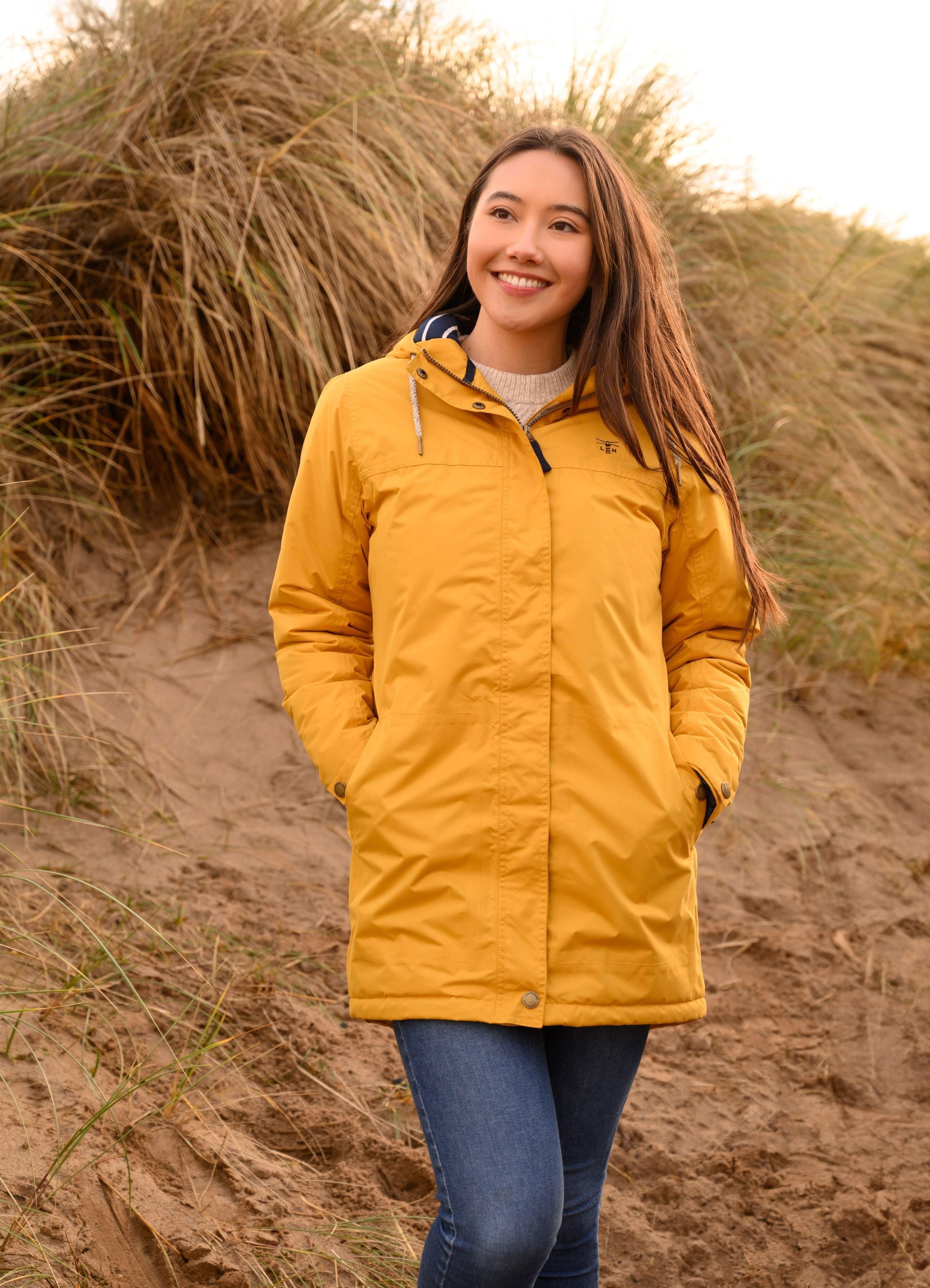 Lighthouse Clothing Lighthouse Clothing Women's Eva Long Coat in Gold - 2