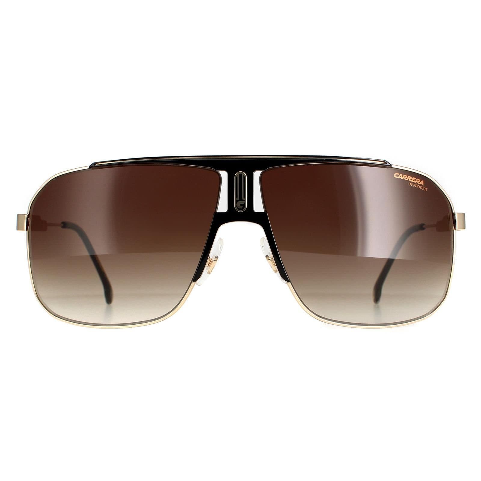 Carrera Carrera Men's Rectangle Black Gold Brown Gradient 1043/S