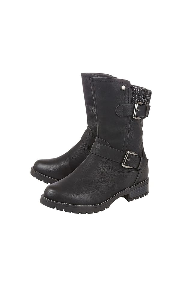 Lotus Lotus Women's 'Jemima' Mid-Calf Biker Boots in Black - 2