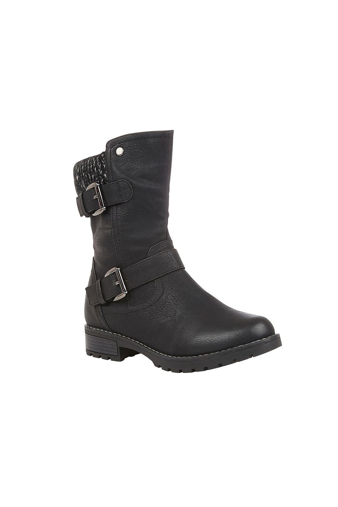 Lotus Lotus Women's 'Jemima' Mid-Calf Biker Boots in Black - 4