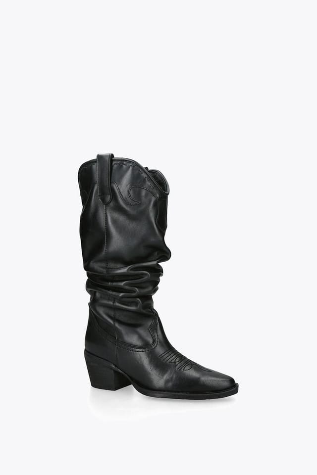 Steve Madden STEVE MADDEN Women's 'Stage Black Leather' Leather Boots - 2
