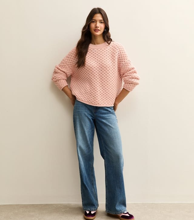 New Look Women's Light Pink Stitch Knit Jumper New Look - 3